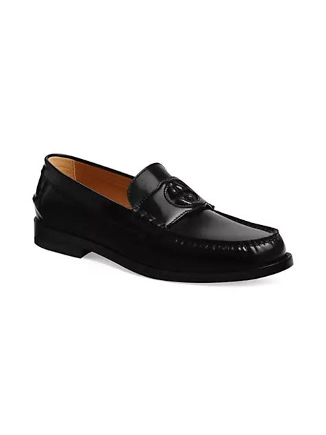 Shop Gucci Kaveh Leather Moccasins 